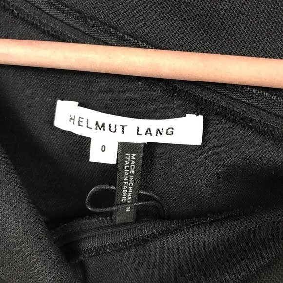 NWT Helmut Lang Black Asymmetrical Mini Dress Size 0 - Picture 10 of 12